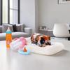Cute Pet Three Flower Pig Toy Soft Lifelike Piggy Kids Play House Toy With Bottle+Pacifier Accessories Reborn Doll Birthday Gift