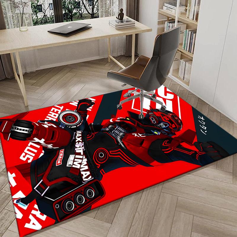 1PC Red Black Apex Rug Game Carpet, Floor Mat for Bedroom Living Room Entryway Rug, Home Decor Idea Gift for Christmas birthday