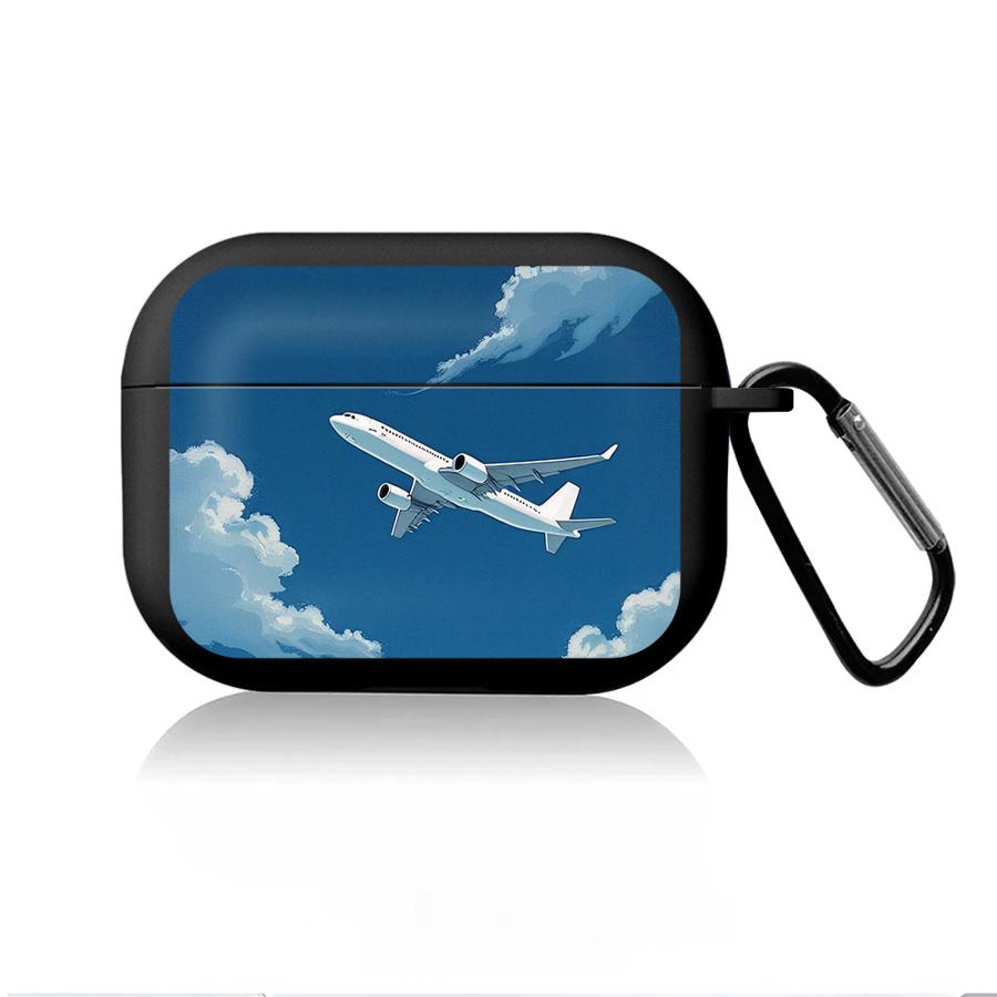 Deep Blue Cloud Sea Plane Case For Airpods Pro 4 3 Pro2 1 Pro3 2 Earphone Cases Cover