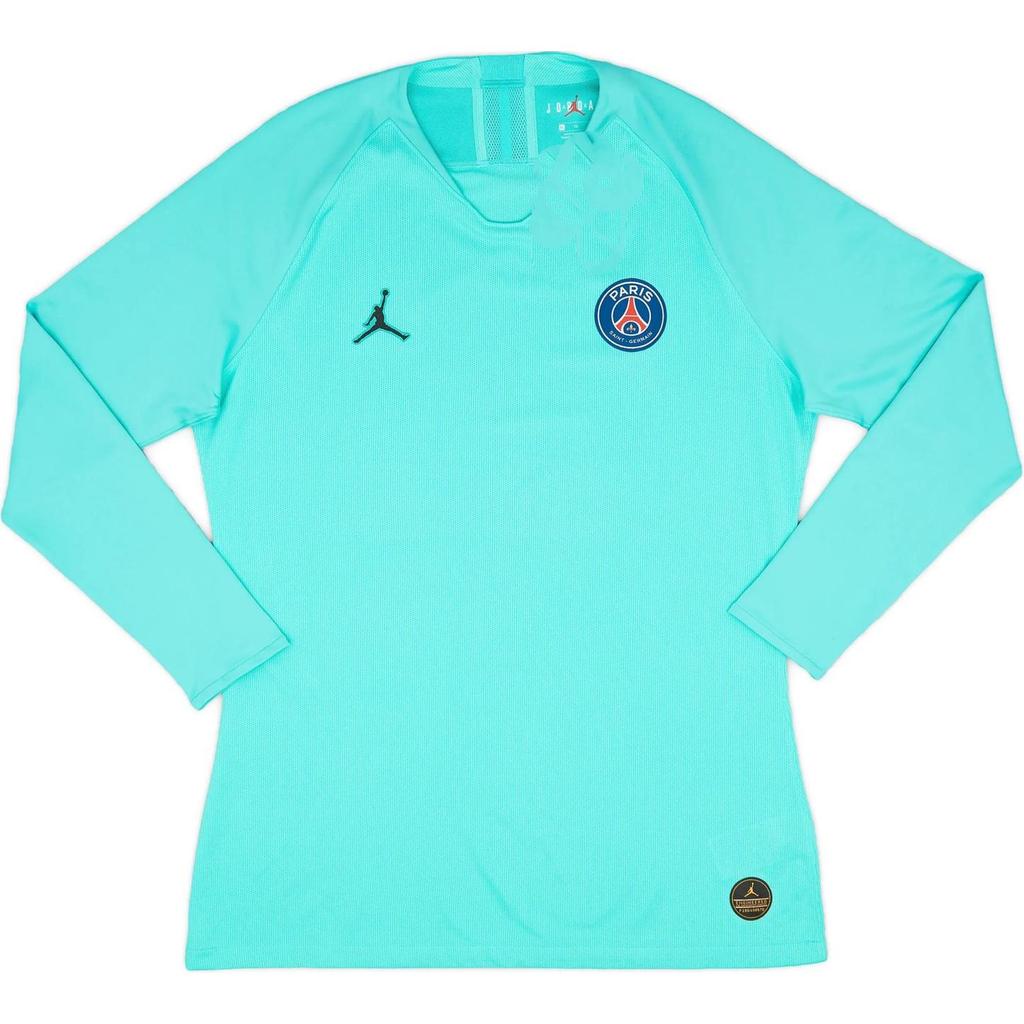 Jordan X Paris Saint-Germain Comfortable Skin-Friendly Logo Long Sleeve Football Shirt Unisex tops Light-Blue BV3946-317