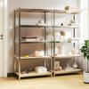 Day and Night - Day and Night Heavy Duty Shelves 5 Levels 2 Pcs Plywood and Steel