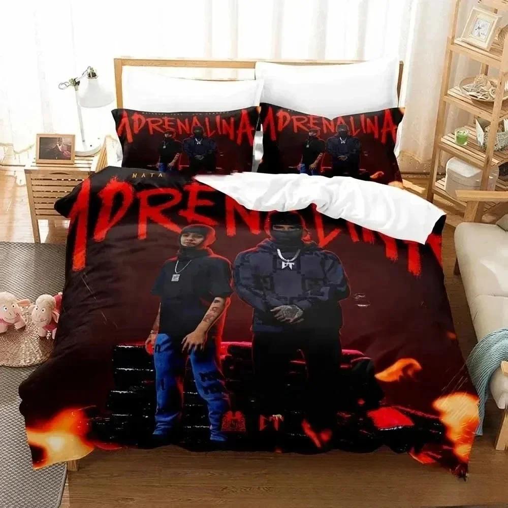 New 3D Print Music B-Bplus Natanael Cano Beding Set Double Twin King Soft Duvet Cover Warm Comforter Pilowcase Young Boys Young Girls Adult Peoples