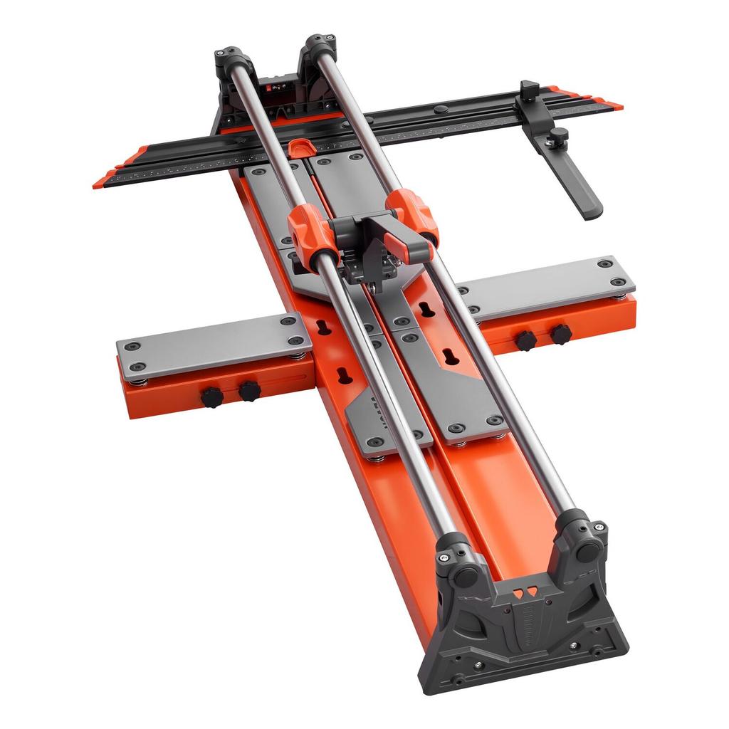 1000 mm Manual Tile Cutter, Upgraded Sliding Head Cutting Tool with Spring-Loaded Base, Angle Fence, Tungsten Carbide Cutting Wheel, Alignment Guide,