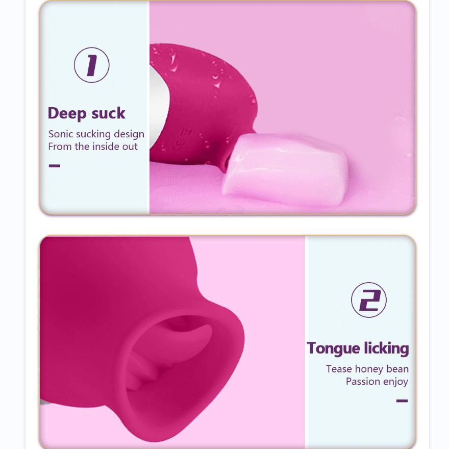 Rose Vibrator Vagina Sucking Vibrator Sucker Oral Licking Clitoris Stimulation Powerful Sex Toys for Women Rose Vibator Toy