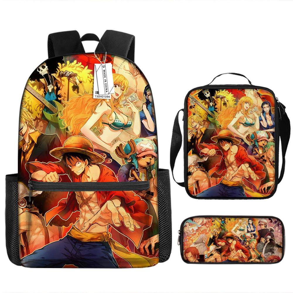 Popular Animation Backpack Student Schoolbag Boys Messenger Bag Girls Pencil Case