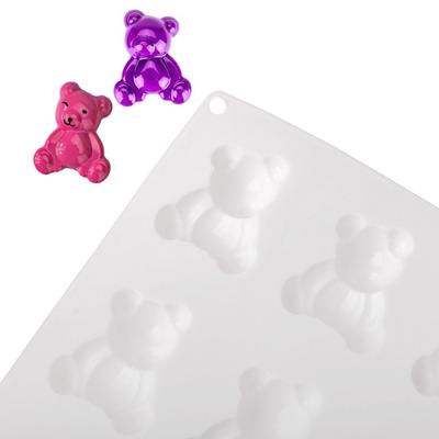 6/8/12 Cells Baking Cake Molds Food-Grade Silicone Heat-Resistant Chocolate Mold Little Bear Shape DIY Pudding Mould