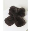 DakS Women S Fox Fur Scarf Dark Grey Dbmu4f741g3