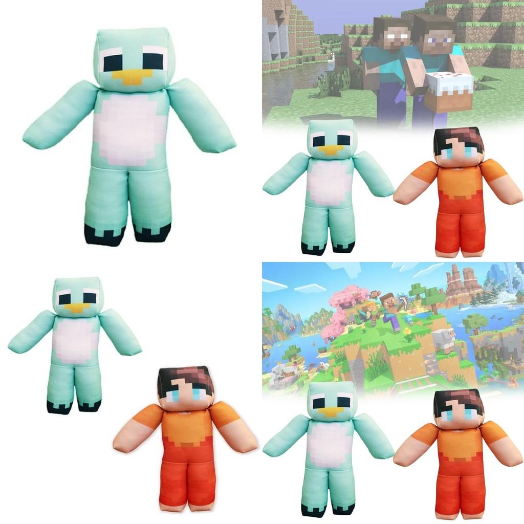 Brinquedos de Pelúcia Minecraft Milo e Chip com Enchimento de Algodão PP para Decoração de Sala de Jogos Infantil