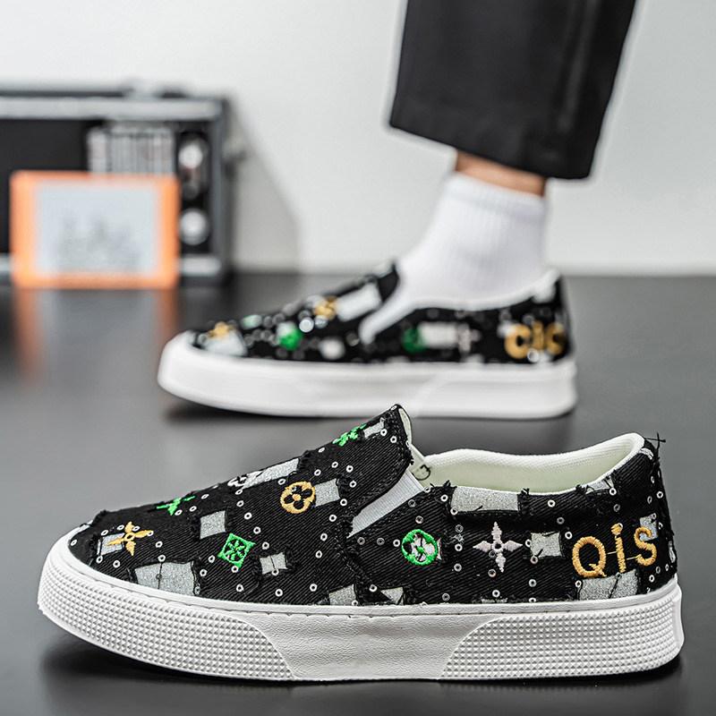 Nová móda Zelené pánské letní mokasíny Prodyšné ploché plátěné boty Pánské nazouvací ležérní boty Pánské espadrilky mokasíny