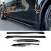 Tesla Model 3 Side Skirts: Four-Section Matte or Glossy Black Carbon Fiber Spoilers