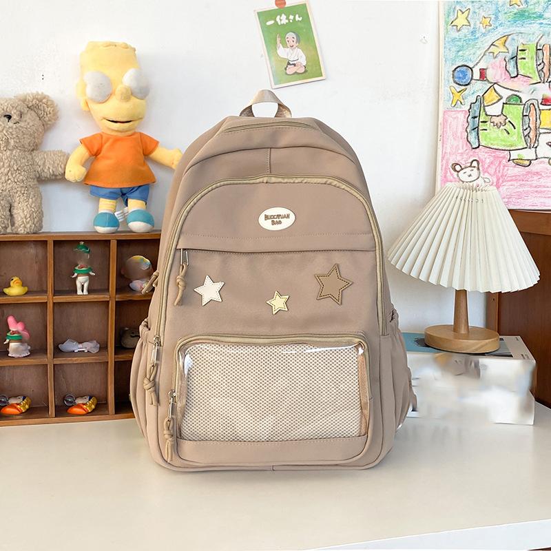 

Японский Y2k Прозрачный Рюкзак Женский Студенческий Повседневный Кавайный Звездный Школьный Рюкзак Девочка Преппи Рюкзаки One Size хаки