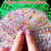 30/90Pcs Children'S Cute Cartoon Bunny Art Stickers Diy Fluorescence Nail Sticker Toy Princess Baby Waterproof Nail Sticker Toy