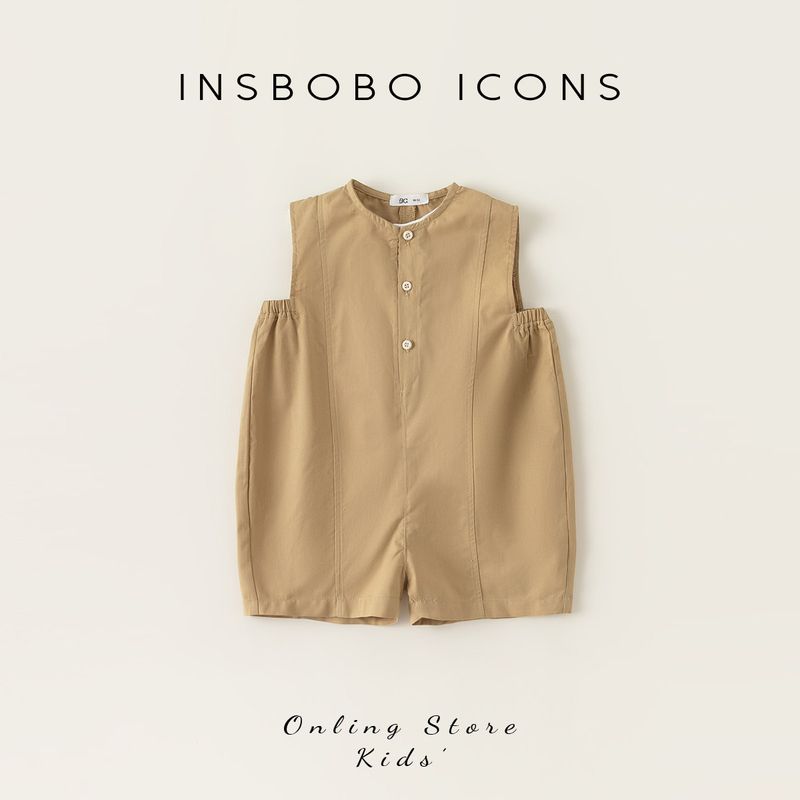 Детская одежда Модная детская одежда Комбинезон Мальчик Летняя одежда Khaki 100