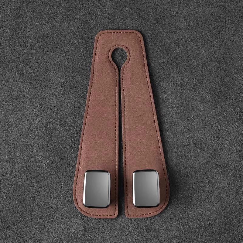 

Suede Leather Car Seat Headrest Hooks коричневый