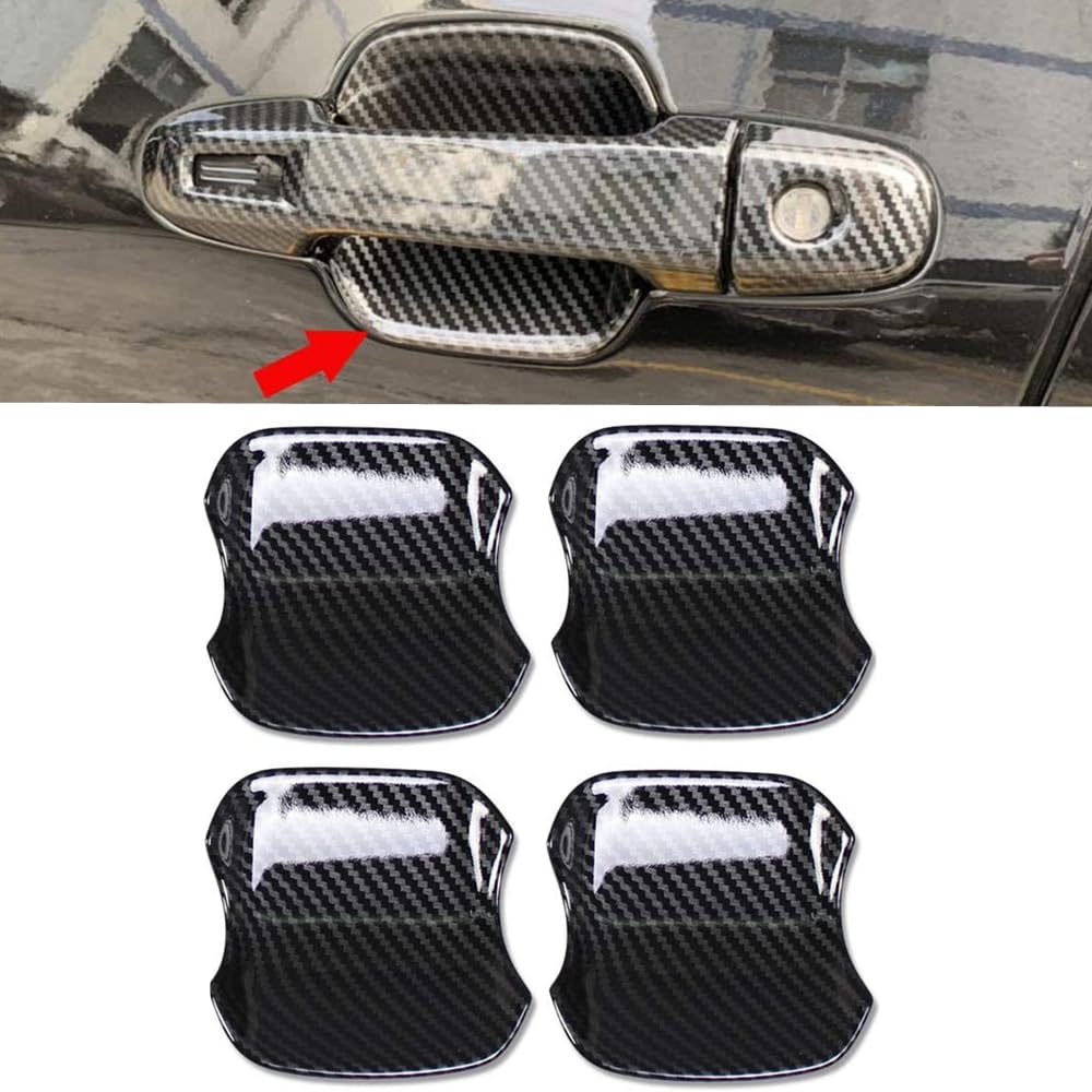 HYJOUM Steering Wheel Bowl Outer Door Knob Frame Garnish Set for Subaru Forester Generation SK 2019 and Fiber Cover, Cover, (5th Series, later)