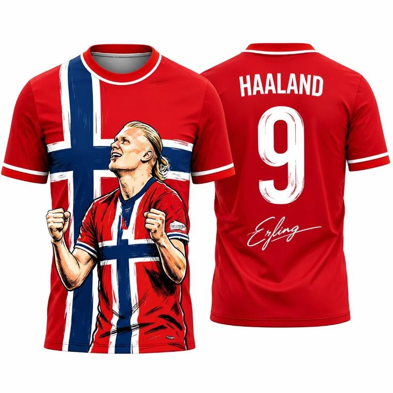 2026  Maglietta da Calcio Norvegia Haaland Poliestere Traspirante