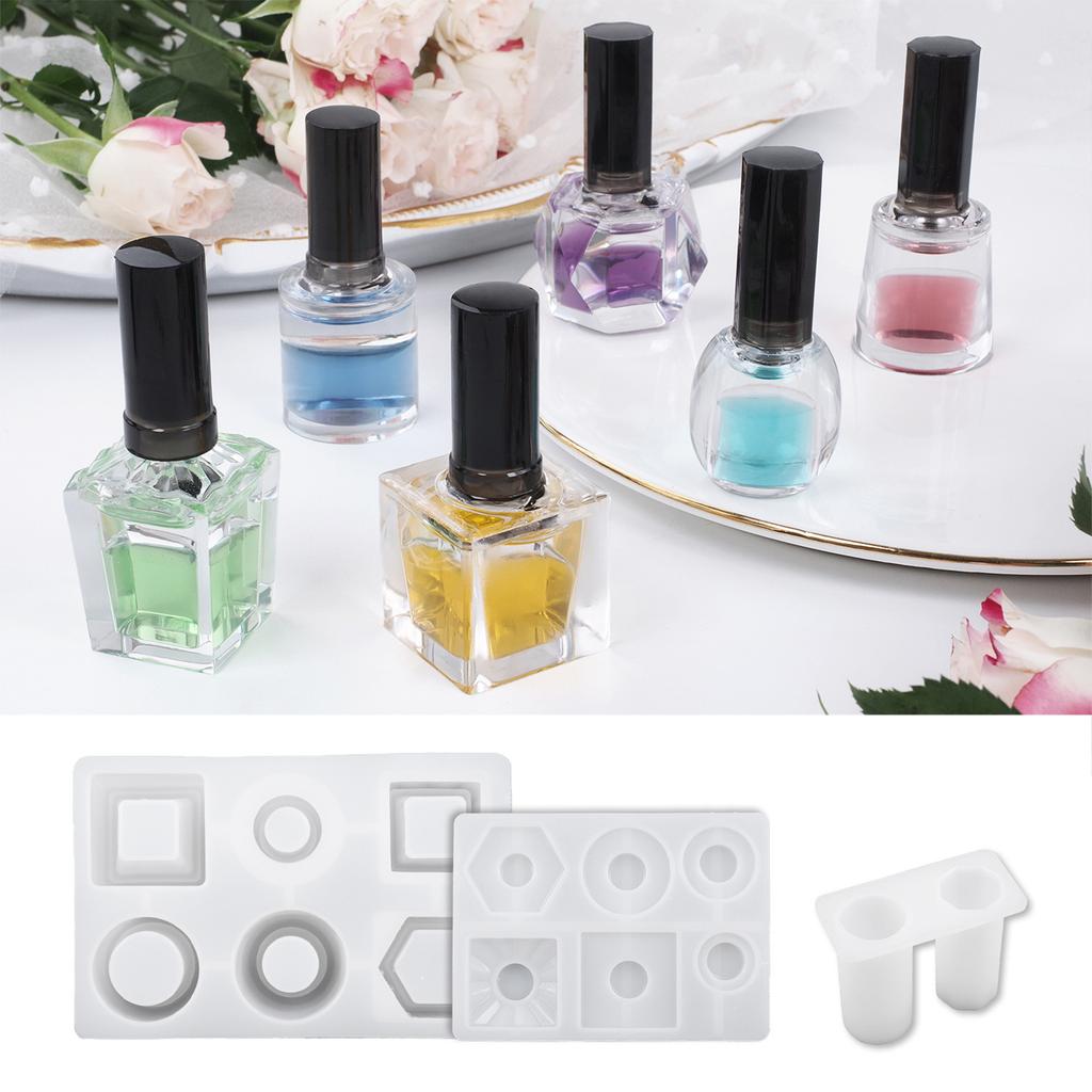 Sturdy Silicone Mould Set for UV Resin Keychains With 4 Liquids and Step By Step Guide for Shaker Effect Creation