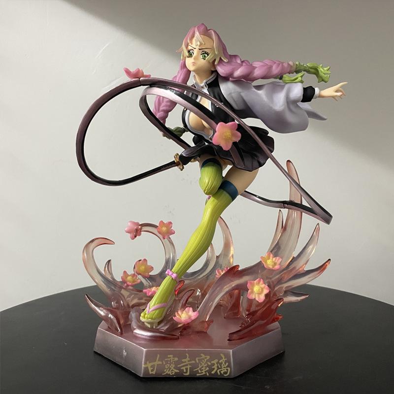 Demon Slayer Kimetsu No Yaiba Mitsuri Kanroji GK PVC Action Figure Anime Figure Model Toys Statue Collection Model Doll Gift