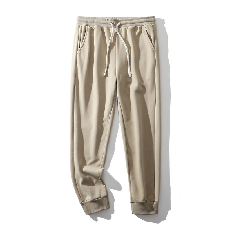 Foreign Trade Export Balance Men's Casual Pants Spring and Autumn New Loose Slub Cotton Trendy Elastic Waist Sports Pants Men's Trousers