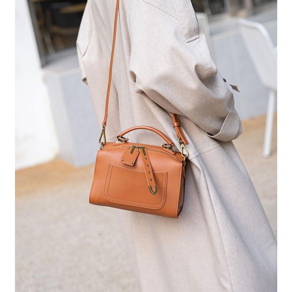 Cowhide Lady, One Shoulder Crossbody Simple Portable Fashion Bag, Girls Handbag Pillow Bag Large Capacity