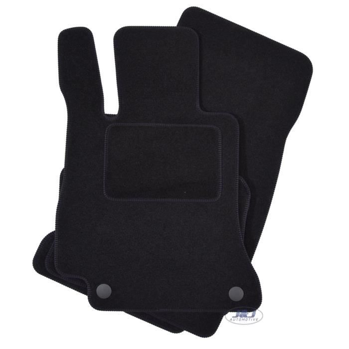 Tapis de Sol Noir Velours - J&amp;J AUTOMOTIVE - Mercedes E Classe W213 - Sur Mesure - Antidérapant - Imperméable