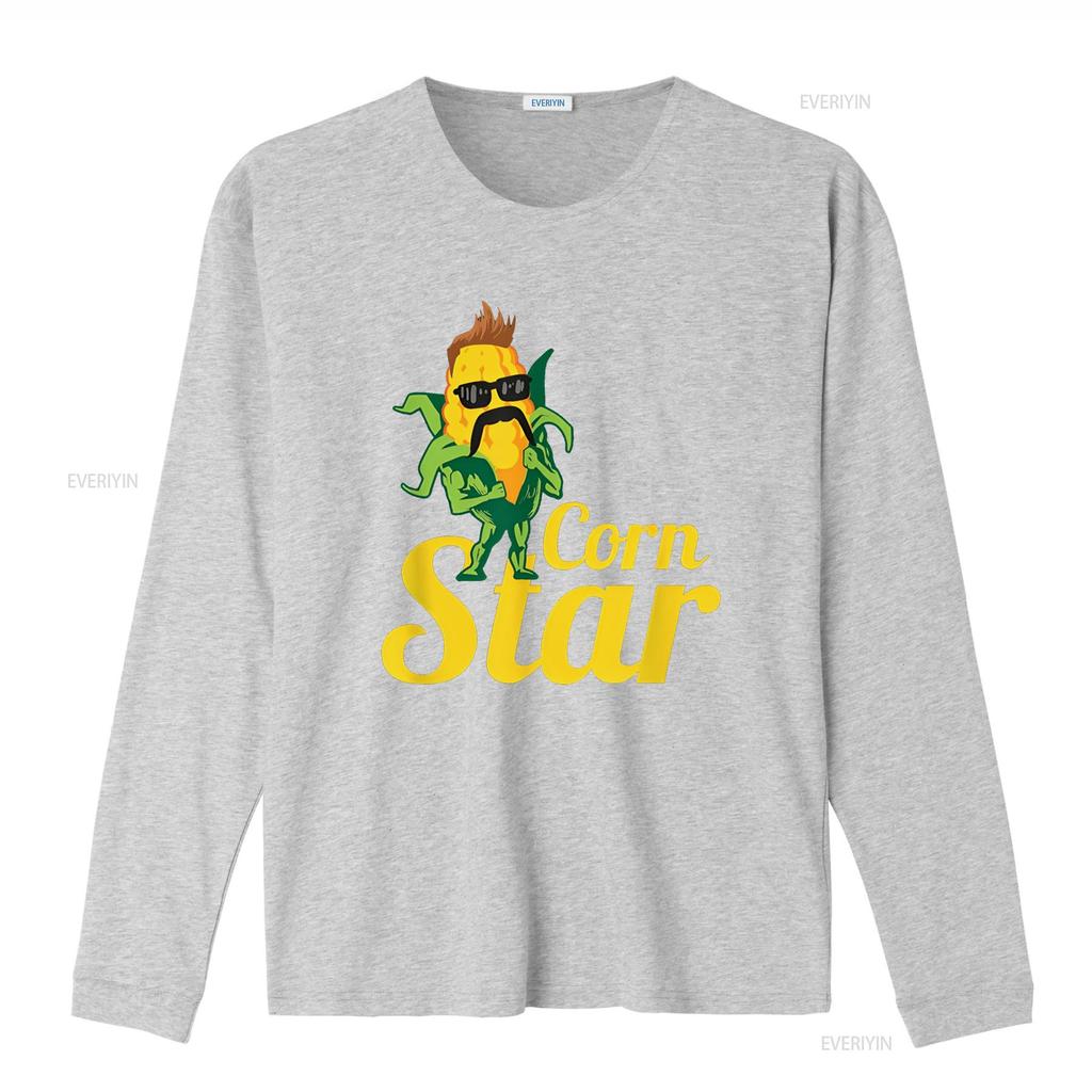 Occhiali da Sole a Forma di Stella di Mais Baffi Maglietta Mais vintage Lavata streetwear abbigliamento designer Unisex Stiloso Morbido grafico