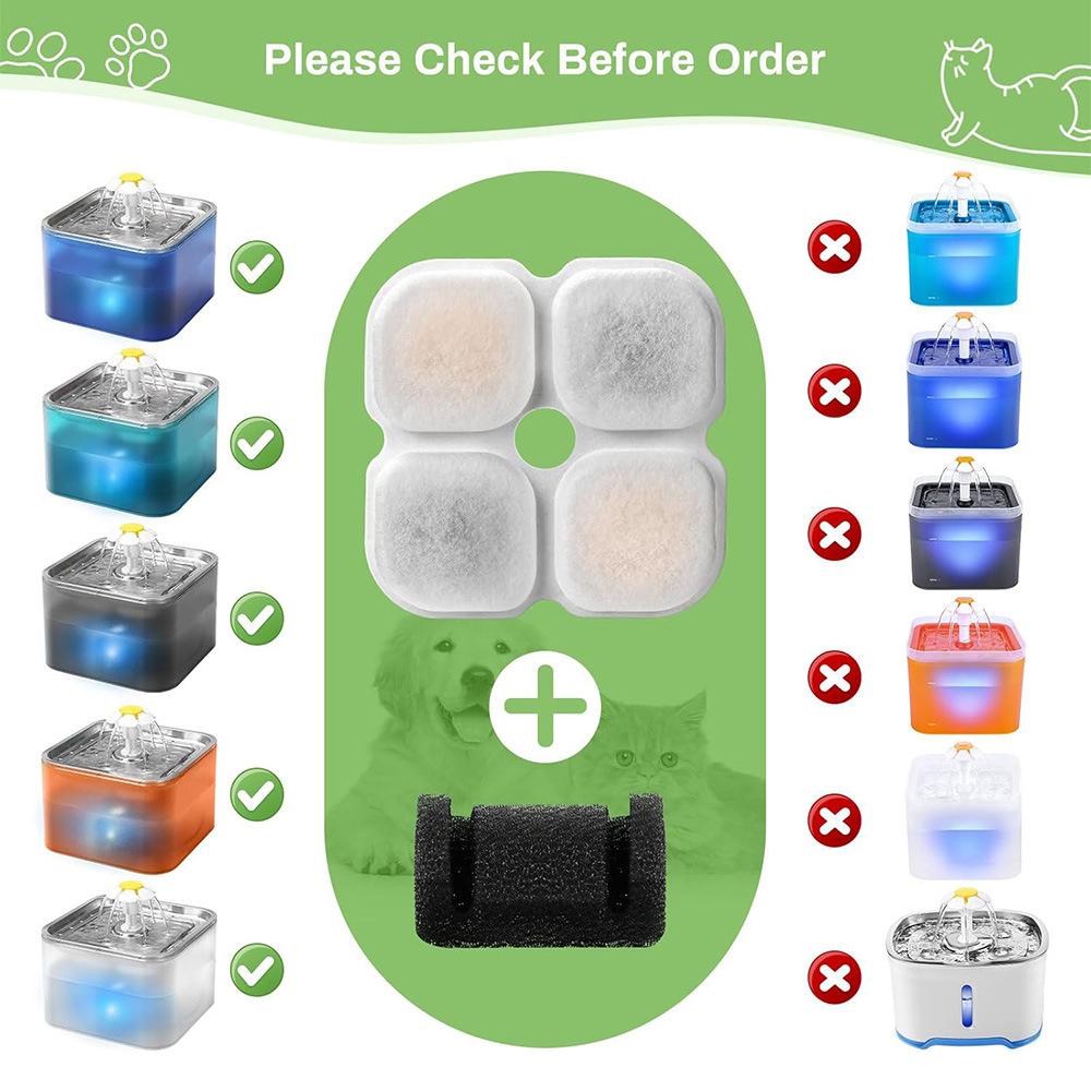 Multi-buy Discounts Triple Filtration Replacement Filters Boxed Cat Waterer Cartridge with Activated Carbon & Resin for Fountain