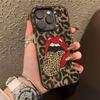 Leopard Print Red Lips iPhone 16 Pro/15/14/13/12/11/Xs Max Case