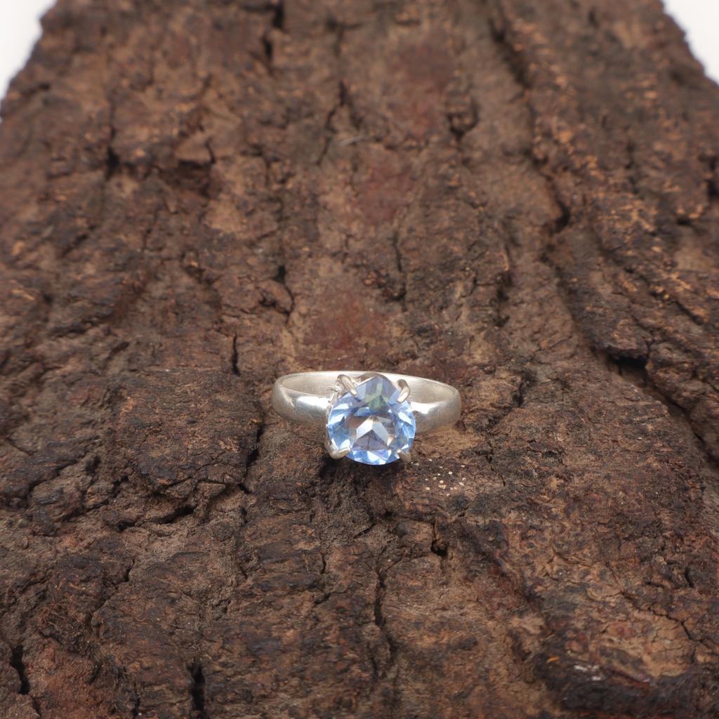 Friendship Day Deal Sky Blue Topaz Gemstone Sterling Silver Statement New Ring RR-43-16