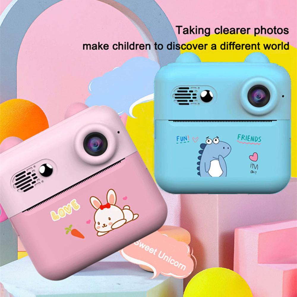 1181P Instant Print Camera Portable Mini Photo Printer for Children with 1111W Camera 1.1'' Screen with 1 Print Paper Roll