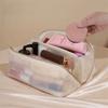 Large Capacity Transparent Makeup Bag Pillow Shape Zipper Closure Women's Washbag Top Handle Waterproof Clear Toiletry Handbags