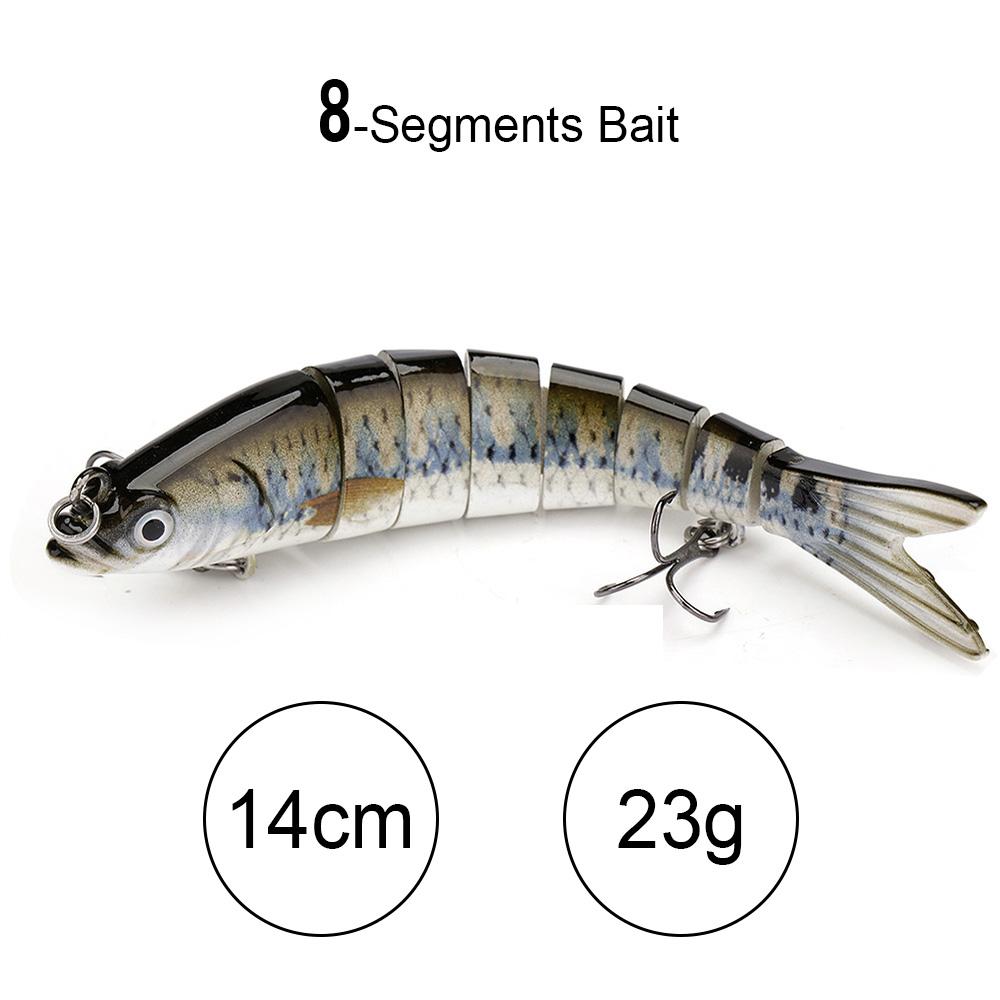 10cm 10g Sinking Crankbaits Fishing Lure 10-segments Wobbler Hard Artificial Bait For Pike Fishing Accessories Swimbait