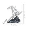 Horse Running Statue Modern Fighting Gift Desktop Resin Horse Sculpture for Bedroom Businesses Decorative Cabinet TV Stand
