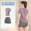 Women's High-End Short-Sleeve Sport T-Shirt & Fitness Set - Breathable, Quick-Drying Yoga and Running Wear
