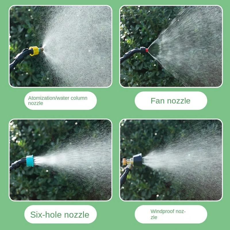 USB Rechargeable Portable Electric Sprayer with 2/4 Mist Nozzles Electric Garden Sprayer with Telescopic Handle for Lawn Garden