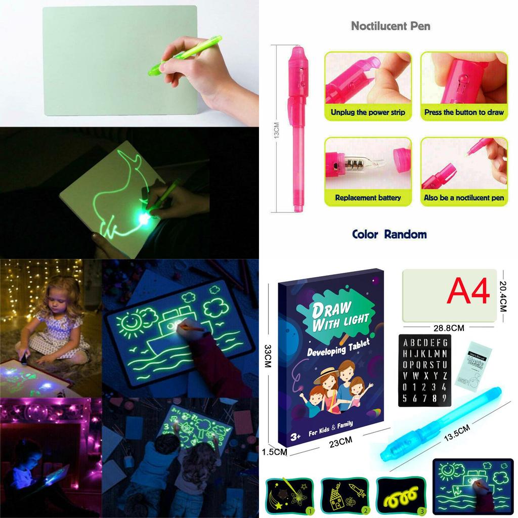 Exciting A5/a4/a3 Magic Drawing Board For Kids With Light Fun And Educational Toy