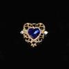 10Pcs Fashion Vintage Hollow Lace Crystal Peach Heart Love Accessories Baroque Alloy Accessories DIY Handmade Materials
