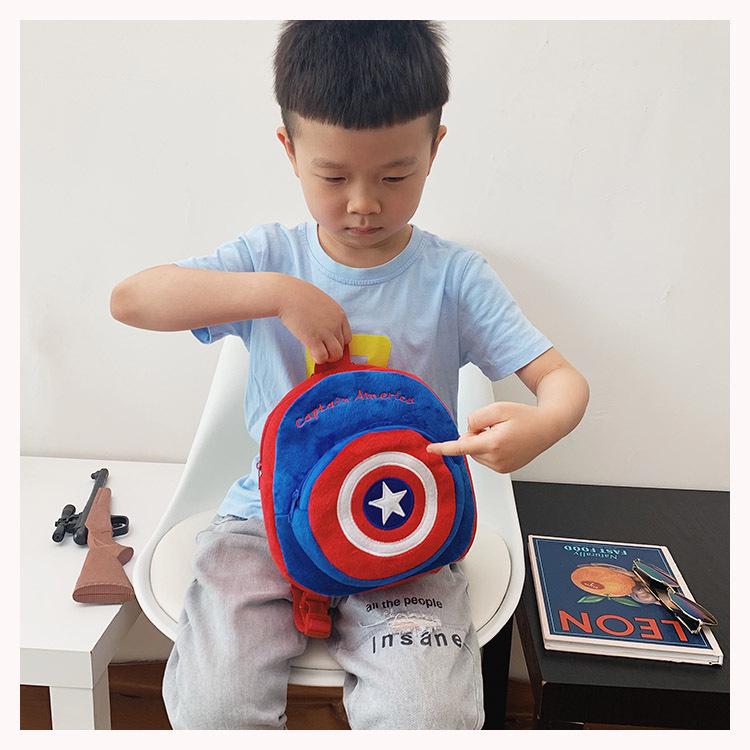 Cute Cartoon Plush Backpack for Toddlers - Double Shoulder, Kindergarten, Early Education, Doll Design