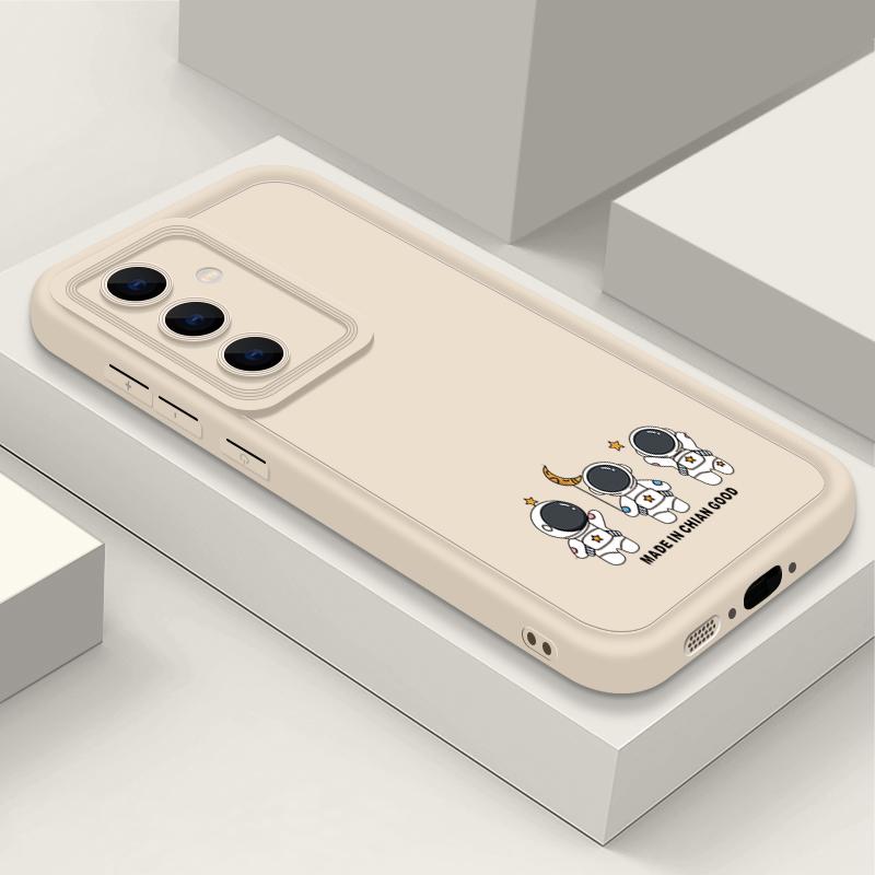 Little Astronaut Print Soft Shockproof Phone Case For Samsung S25 Ultra S24 FE S23 Plus S22 A56 A36 A16 A55 A06 A05 A15 A35 A54 Matte TPU Bumper Cover