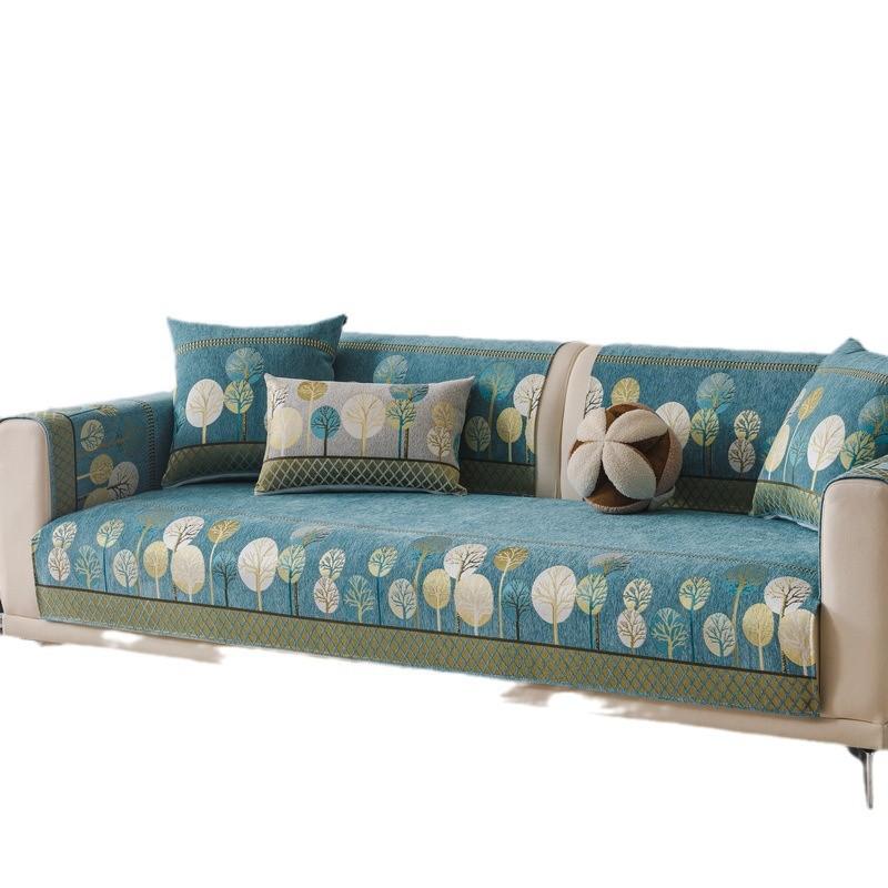 National Wind Sofa Cushion Universal In All Seasons  New Non-Slip Seat Cushion Light Luxury High-End Cloth Towel Simple Cover