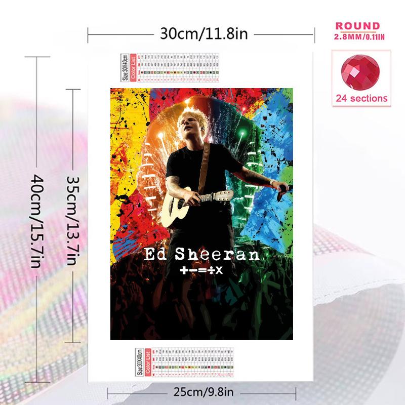 Sheeran 100% Round Full Drill 5D DIY Diamond Painting Embroidery Cross Stitch Rhinestone Décor