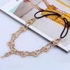 European And American Fashion Personality Pearl Flower Elastic Fringed Headband Headband, Female