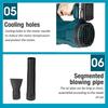 588Vf 30000RPM Dust Collector Sweeper Garden Tools Handheld Leaf Blower Cordless Electric Air Blower