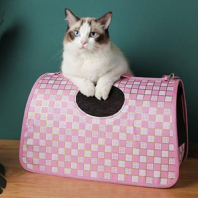 Multi-Color Portable Cat Backpack - Breathable, Foldable, Large Space, Single Shoulder Design for Travel