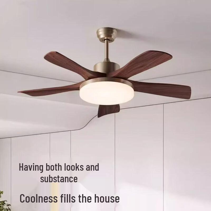 Nordic Wood Grain Ceiling Fan with Remote Light