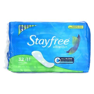 Stayfree, Ultra Thin, Super Long Pad, 32 Packs