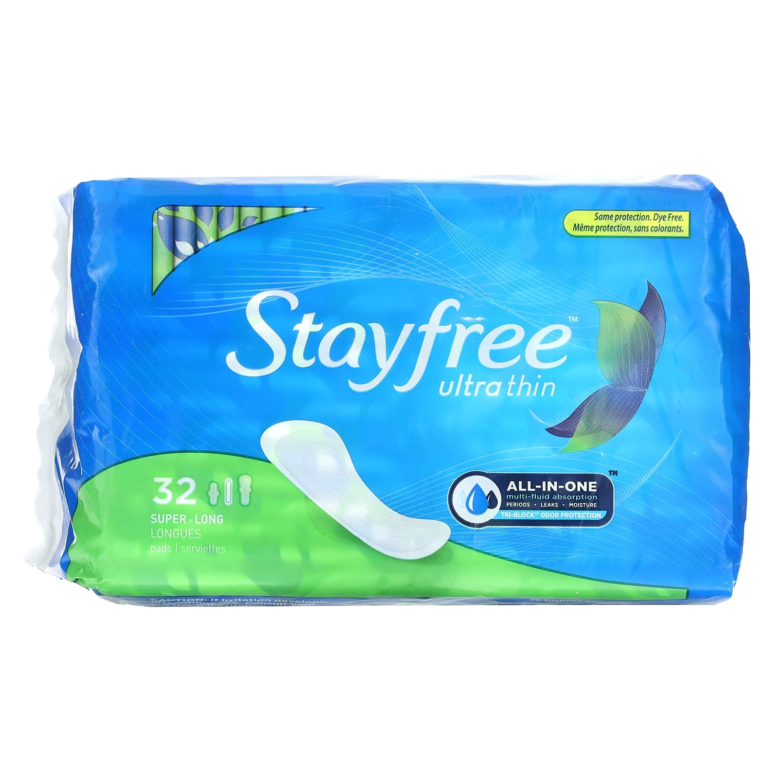 

Stayfree, ультратонкие, супердлинные прокладки, 32 упаковки