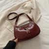 Minimalist Fashionable And Pu Leather Single Shoulder Handbag For Daily Outings