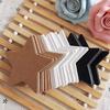 50pcs Star Kraft Paper Label Wedding Christmas Halloween Party Favor Price Gift Card Tags White Black Jewelry Display Packaging