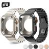 Metal Case+Stainless Steel Strap for Apple Watch Band Ultra 3 2 49mm 11 10 46mm Protective Shell Upgrade Iwatch 9 8 7 SE 45mm 44
